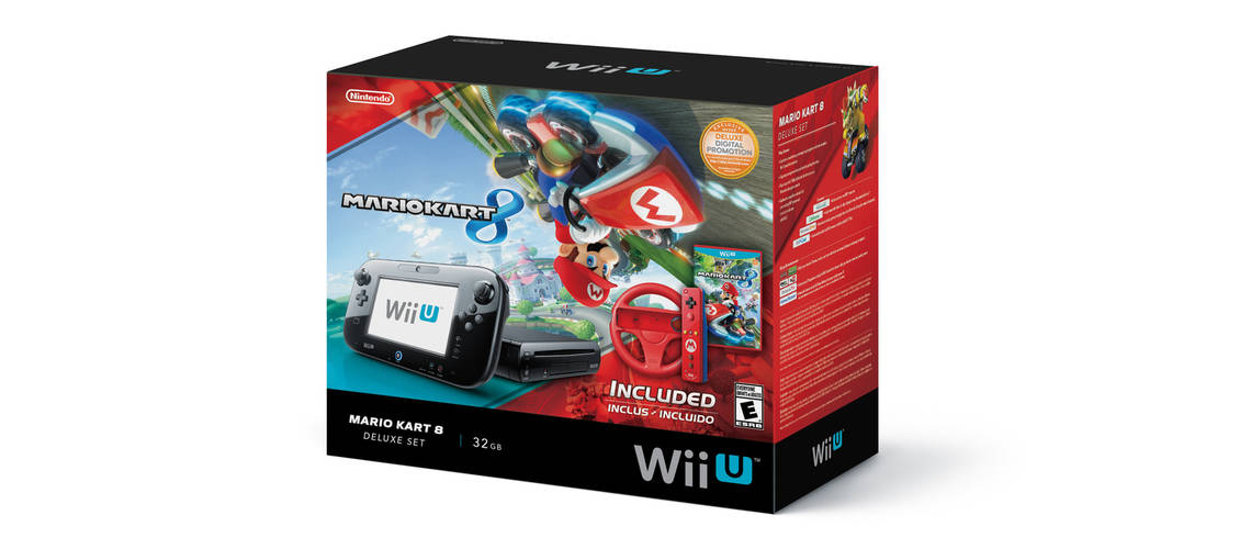 Abolido esculpir empezar Nintendo Wii U Bundle con Mario Kart 8, un control con accesorio de volante  y un juego extra | ByteTotal